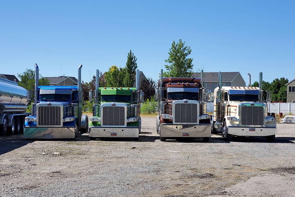 Tim Savage trucks lined up